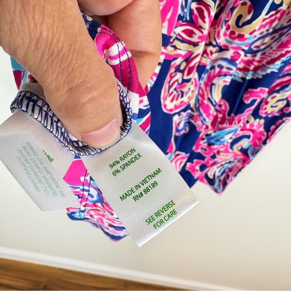 Lilly Pulitzer Perigi Boat Neck Romper Paisley Print Dress Small - Picture 8 of 14